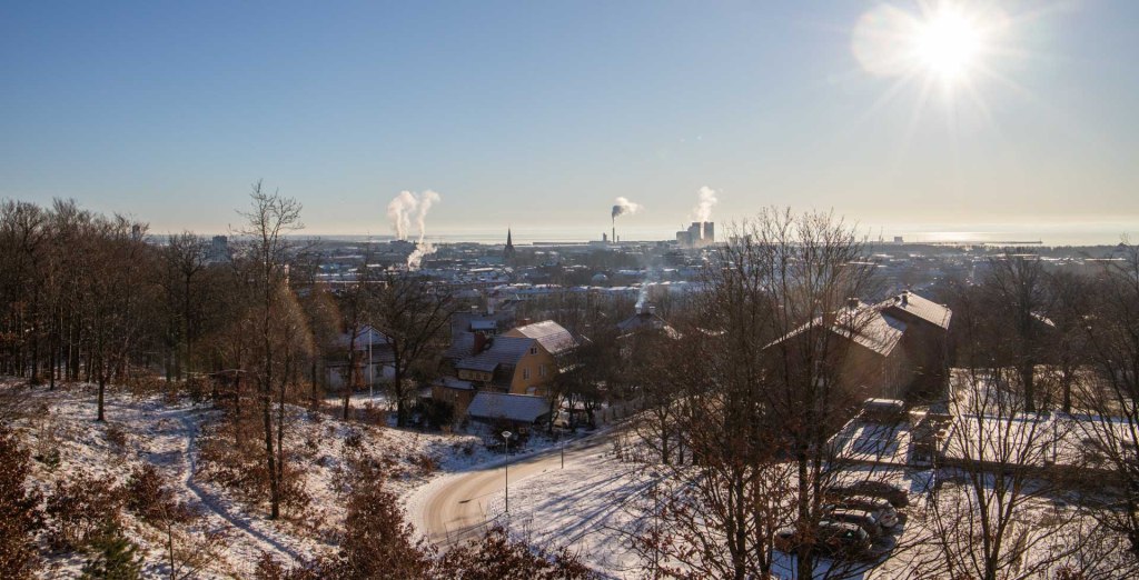 Halmstad i vinterskrud och våra planer för den närmaste tiden är bestämda….