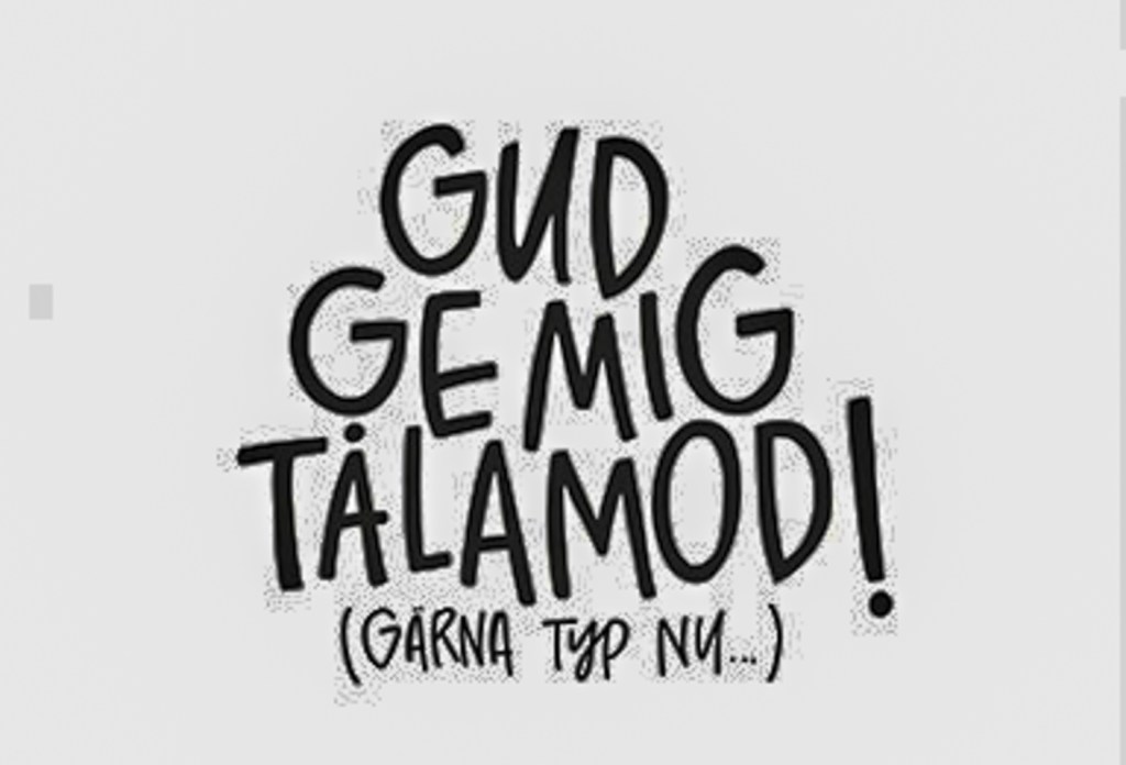 Gode Gud ge mig tålamod – men gör det&nbsp;fort!